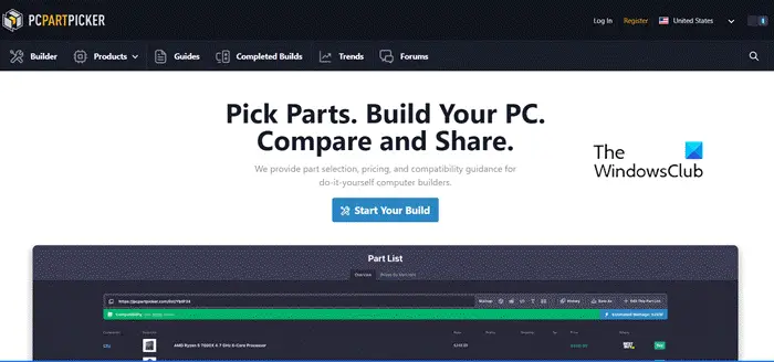 How to use PCPartPicker to build a PC?